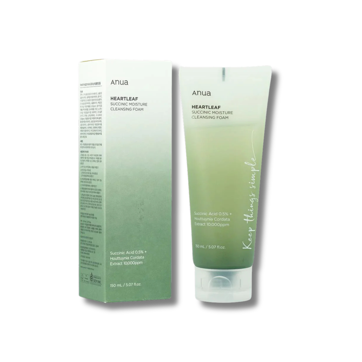 Anua Heartleaf Succinic Moisture Cleansing Foam