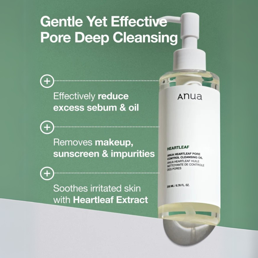 Anua Heartleaf Pore Control Cleansing Oil Mild – Sensitive Skin