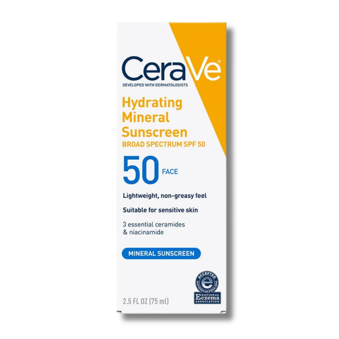 CeraVe Hydrating Mineral Sunscreen SPF 50 Face Lotion